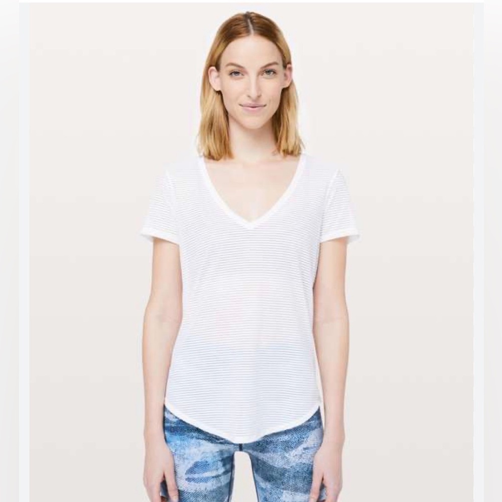 Lululemon All Love Crew Striped Mesh